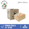 Caja huevos criollos primera 90 unidades