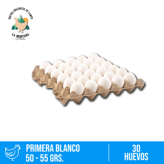 Bandeja huevos primera blanco 30 unidades