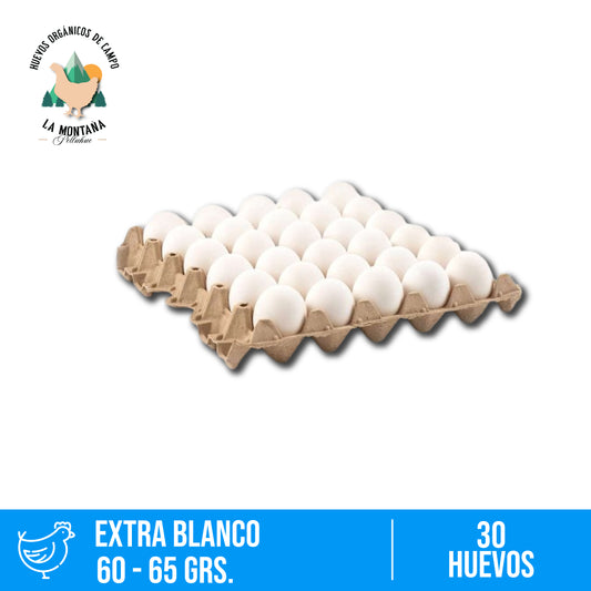Bandeja huevos extra blanco 30 unidades